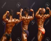 105641405 three men showing back muscles indian body builders association show balewadi baner pune maharashtra.jpg from indian body show