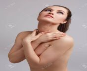 38565989 image of seductive model hugged neck with hands.jpg from neck model nude
