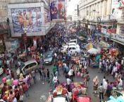 54013248 crowd of people near the new market kolkata india new market is an enclosed market located in.jpg from india new mar