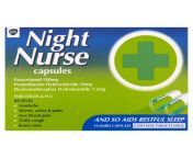 night nurse capsules 10 pain sleepmigraine head ache cold flu rest drowsy rathnew pharmacy wicklow.jpg from nurse night