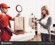 depositphotos 222929748 stock photo courier delivery arab deliveryman woman.jpg from to delivery video arabian