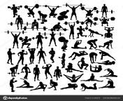 depositphotos 272242918 stock illustration fitness gym activity silhouettes art.jpg from 실루엣 클럽