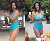 sunny leone raises the temperature in a blue and peach bikinis on the beach in maldives 3.jpg from sunny leone ki nangi blue filmndian kareena kapoor open xxx sex images yxxtamil all heroin nude photow samantha real full picher comteacher and student xsexy