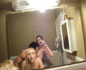 three some bathroom selfie 880x660.jpg from gets sexily celina stolen shower videos female news anchor sexy