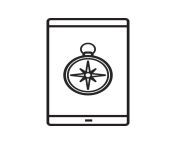 smartphone gps linear icon thin line illustration smart phone with compass contour symbol isolated outline drawing vector.jpg from 4619122 jpg