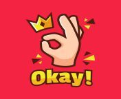 cartoon ok hand sign with crown free vector.jpg from fot ok