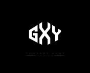 gxy letter logo design with polygon shape gxy polygon and cube shape logo design gxy hexagon logo template white and black colors gxy monogram business and real estate logo vector.jpg from gxy