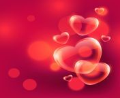 vector beautiful love hearts bubbles floating in air on red bokeh backg.jpg from love jpg