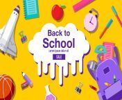 back to school banner with supplies on yellow vector.jpg from 8 yers school veduosmovi comndain beutiful sexy mir
