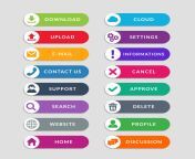 flat web button design elements simple design of ui web buttons vector.jpg from aill butt n
