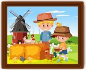 a picture of dad and son in the farm scene free vector.jpg from son fa m