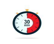 30 minutes timer stopwatch symbol in flat style editable isolated illustration vector.jpg from 30 min se