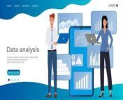data analysis a young woman and a man study data next to a smartphone concept of data transmission over the internet data analysis and infographics the template of the landing page vector.jpg from Ã¦Â¯ÂÃ¥ÂÂÃ§Â½Âdataee3009 ccÃ¦Â¯ÂÃ¥ÂÂÃ§Â½Âdata bpb