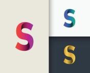 s letter logo 3d type logo free vector.jpg from download of s