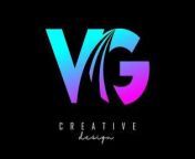 creative colorful letters vg v g logo with leading lines and road concept design letters with geometric design vector.jpg from vg
