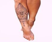 beautiful patterned leg tattoo for women.jpg from tattooed spreads legs very wide