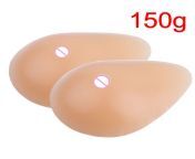 2pcs fake breast nude soft silicone waterdrop shaped fake breast mastectomy prosthesis breast pad.jpg from by breast nud