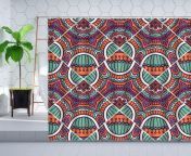 indian ethnic style bohemian shower curtain exotic mandala floral texture bathroom wall cloth polyester curtains bathtub.jpg from exotic indian shower