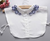 high grade retro embroidered blue and white porcelain fake korean fake collar shirt decoration fake collar.jpg from 손화민 fake