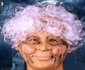 ugly latex full face mask wrinkled old women witch mask grandma grey hair costume prop carnival.jpg from grandma ugly