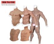 crossdressing men fake muscle suit full bodysuit fake man muscles silicone fake chest cosplay costumes silicone.jpg from ফাটাগুদ fake sex image