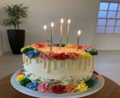 rainbow decorated adams cakes london bespoke cake scaled.jpg from cakeylondon