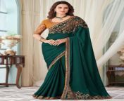 embroidered silk teal green saree sarv145314 1.jpg from in green sari