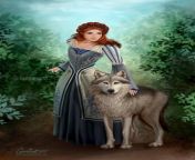 350px carriebest sansa and lady.jpg from and lady