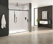 matte black shower door.jpg from ebony shower
