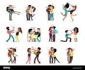 happy young interracial couples in love collection vector cartoon characters illustration 2bg82rh.jpg from interracial cartoon
