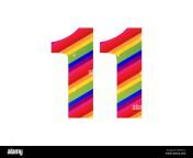 11 number rainbow style numeral digit colorful eleven number vector illustration design isolated on white background 2bt0c12.jpg from 11 