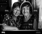 old woman and her daughter in the house black and white photo 2e23f8f.jpg from old mom and yean