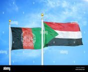 afghanistan and sudan two flags on flagpoles and blue cloudy sky 2dxrye3.jpg from afganistan sudan