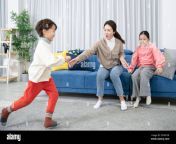 asian mom and children sister and brother family concept spending time at home 2f3w73r.jpg from www sister brother and mom sellipe