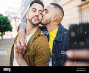 gay couple taking a selfie in the street 2fn5c32.jpg from selfie com gay