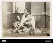 vintage 19th century photograph 1860s japan carte de visite attrib shimooka renjo smiling man and his children 2hd527x.jpg from japanese mom and old man janvi sex com cidigra xxx videos xxx
