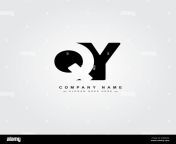 minimal business logo for alphabet qy initial letter q and y logo monogram vector logo template for business name initials 2hjkew2.jpg from q@y