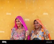 jaisalmer rajasthan india 15th october 2019 smiling and happy rajasthani women in local costume posing in a rajasthani village 2m7nghj.jpg from marwadi village local