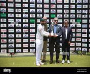 bangladesh captain litton das received the trophy from bcb president nazmul hasan mp as bangladesh bowled out afghanistan for 115 runs in the first s 2r7ryw9.jpg from bangladeshi first s