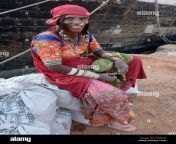 a colorfully dressed woman of the nomadic lambari lambada tribe als referred to as gypsies banjara in the old port mangalore karnataka india 2t92p7e.jpg from banjara sex village outdoor pg