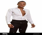 young handsome african man with shirt open pyjdmc.jpg from open shirt