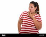 studio shot of young fat asian woman with finger on lips r0e9g7.jpg from indian bbw mudy aun