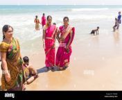 masi magam festival puduchery pondichery tamil nadu india march 1 2018 group of unidentified indian pilgrims women men bathing in the sea on t00h80.jpg from tamil aunty kund