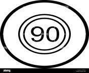 illustration speed limit 90 icon t0rn45.jpg from nodi bobs xx