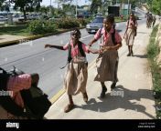jamaican school girls in uniform walk home from school a01na8.jpg from jamaican high school exposed