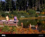 mothers watching young naked children playing in picture lake mount a08gp8.jpg from naked childrz