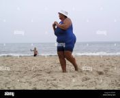 a large fat lady on the beach at sopot poland b75ppy.jpg from mega fat granny