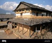 beautiful traditional nepali house at dhampus village in the himalayas bdbwh0.jpg from nepali house
