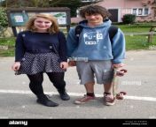 teenagers brother sister twins stand together bt68k8.jpg from brother and sister twin