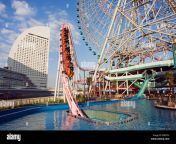 japan kanagawa prefecture yokohama minato mirai amusement park rollercoaster b3path.jpg from dygffj